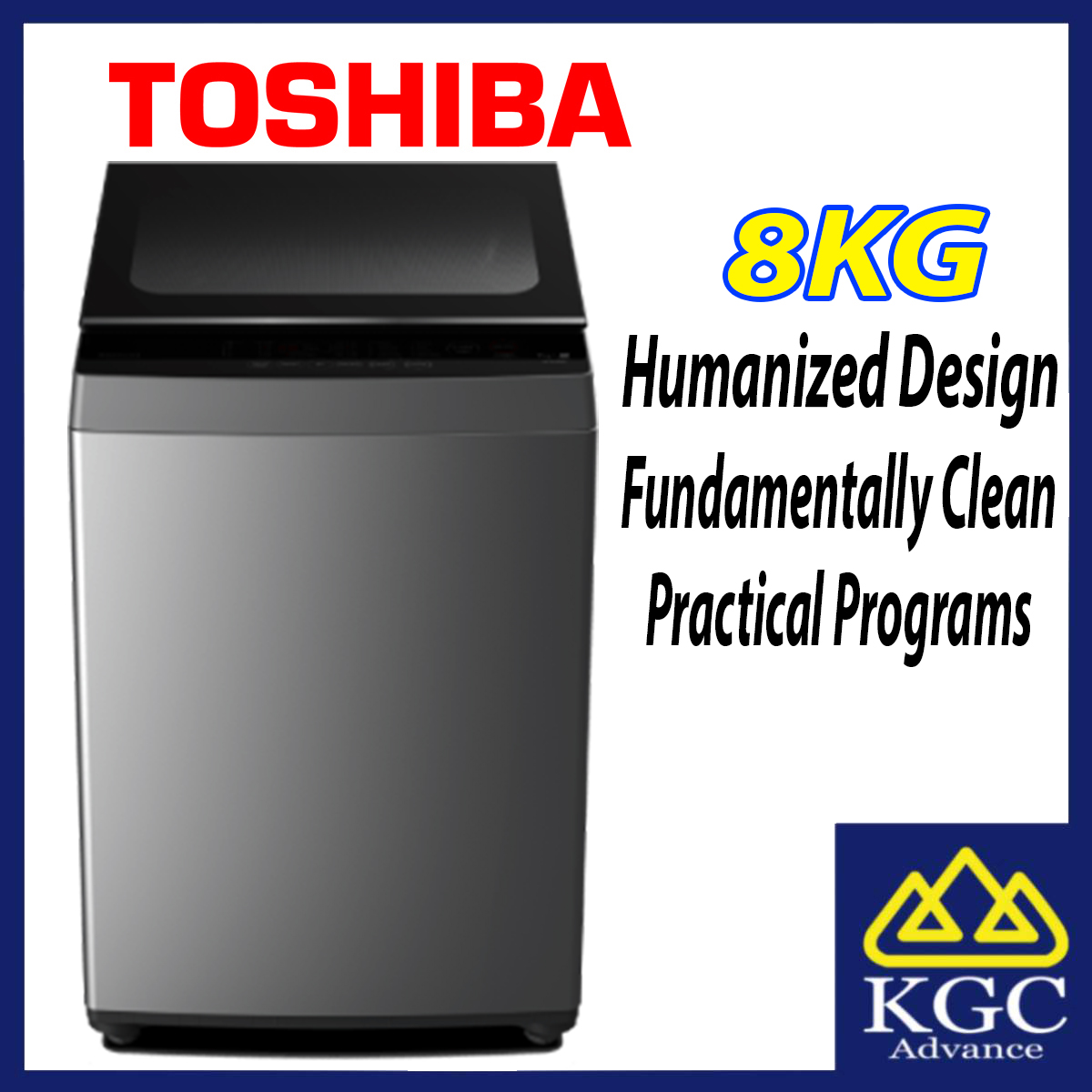 Toshiba AW M901BM SG 8KG TOP LOAD WASHER Fundamentally Clean Matters