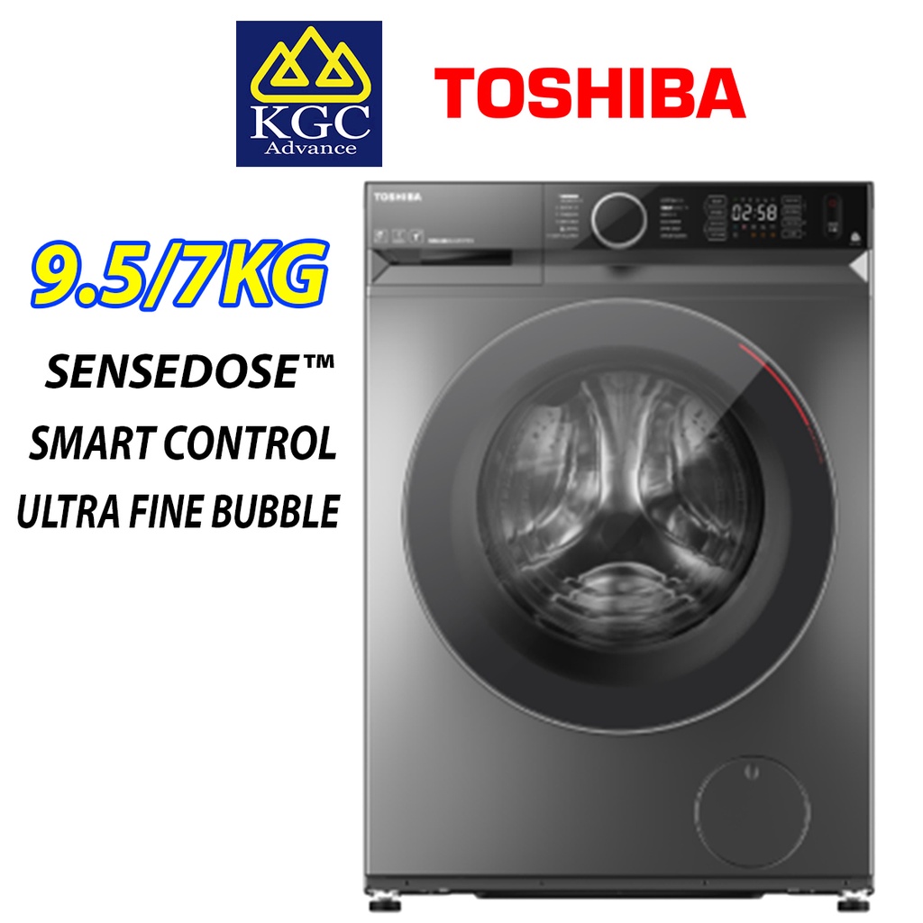 Toshiba 9.5/7.0 KG WASHER DRYER TWD-BM105GF4M(SK) SENSEDOSE™ Matters Front Load Washing Machine